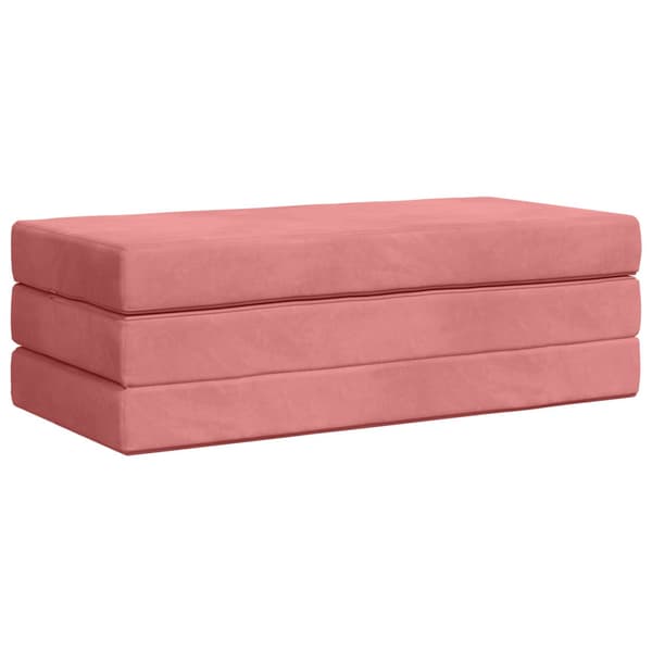 Fällbar Soffbed 120 x 67 x 45 cm Rosa