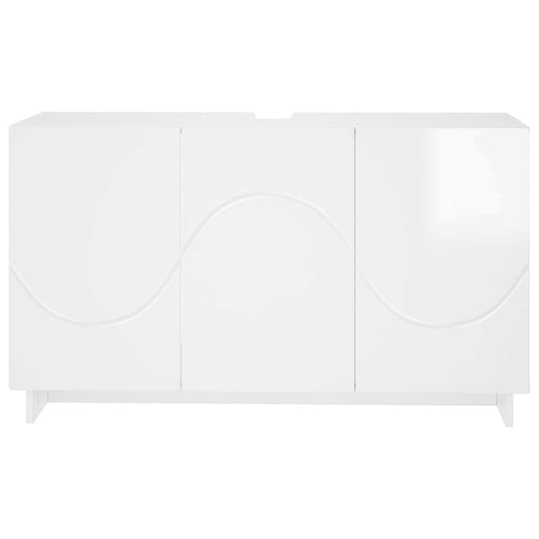 Badrumsskåp Vit högglans 101 x 41 x 58 cm Konstruerat trä