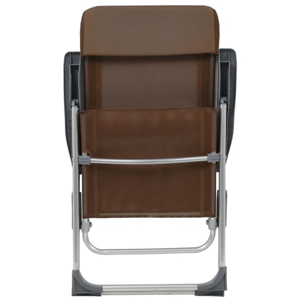 Hopfällbara campingstolar 4 st aluminium brun