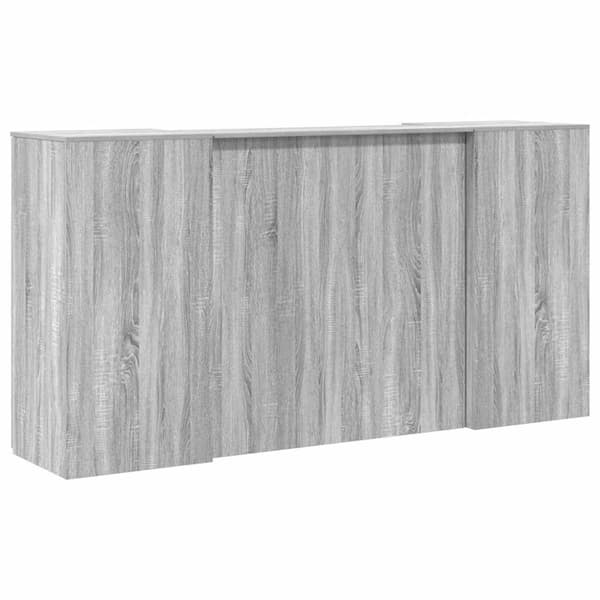 Receptionsdisk grå sonoma 200x50x103,5 cm konstruerat trä