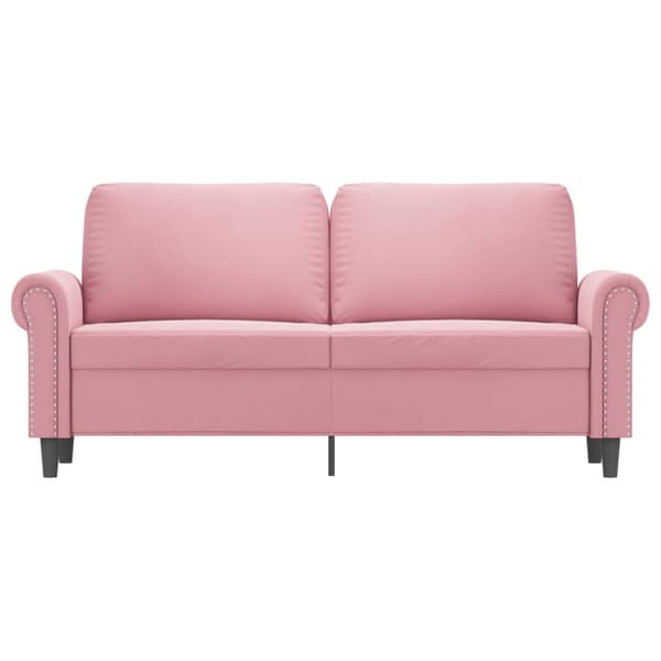 Soffa 2-sits rosa 140 cm sammet