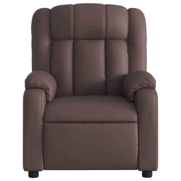 Reclinerfåtölj brun konstläder