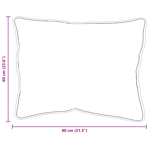 Kudde med kudde 2 pcs Vit 79 x 60 x 20 cm Polyester