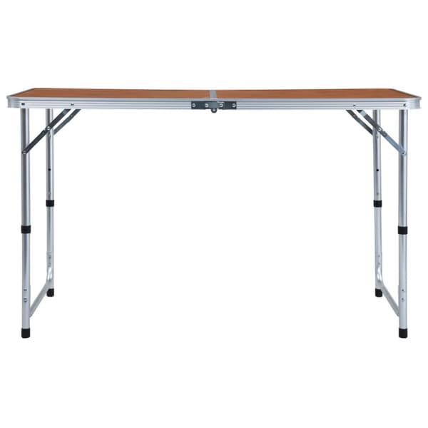 Hopfällbart campingbord aluminium 120x60 cm