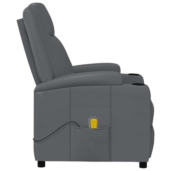 Massagefåtölj antracit konstläder