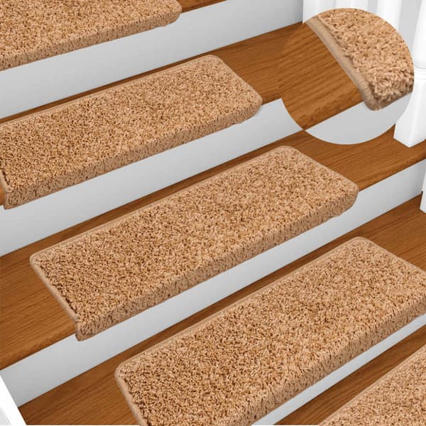 Trappmattor 30 st 65x21x4 cm beige rektangulär kant