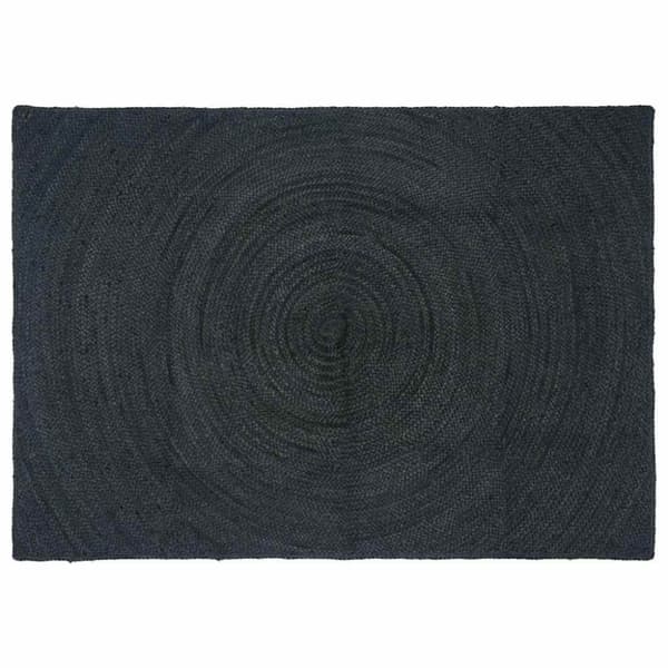 Områdesmattor Rektangulär Mörkgrå 140 x 200 cm Jute