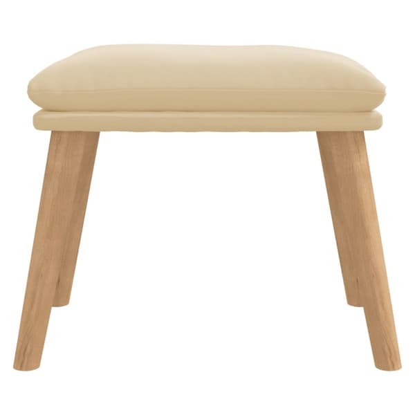 Fotpall gräddvit 45x29,5x35 cm sammet