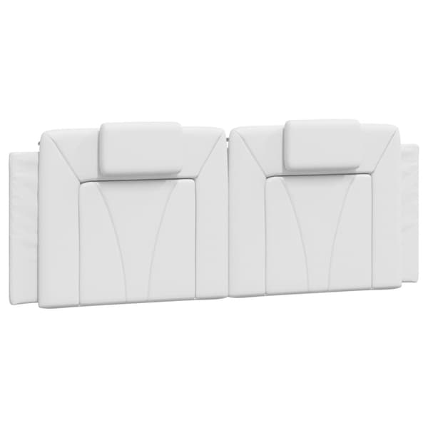 Bed Frame "Viana" with LED without Mattress White 140x190 cm