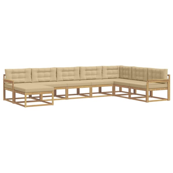 Utomhussoffset 8 pcs Vit och Beige