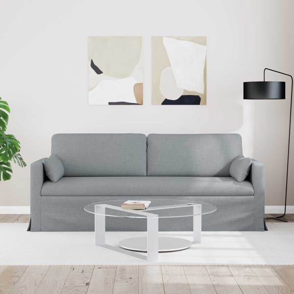 Soffa Ljusgrå 198 x 78 x 80 cm tyg