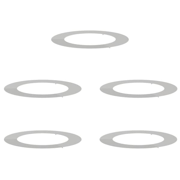lämplig för Flat Trädringar 5 pcs Silver Ø60 / 90 cm