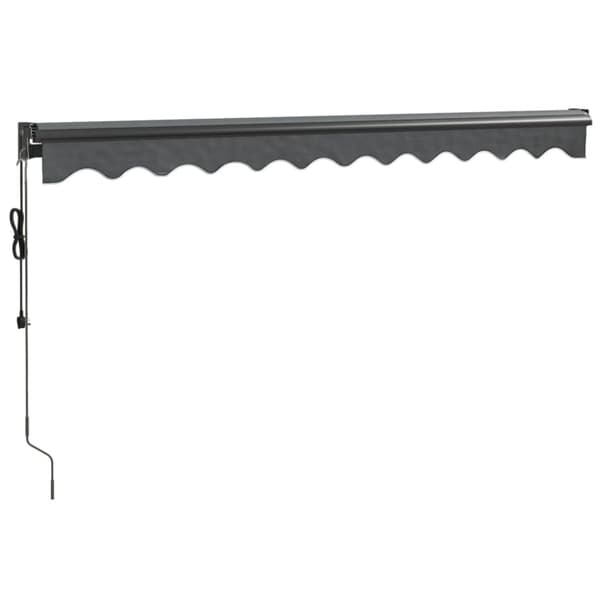 Automatisk infällbar markis antracit 3x2,5 m