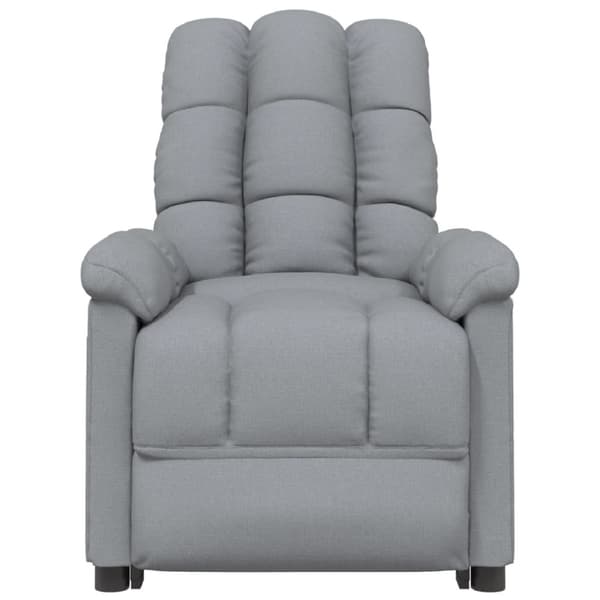 Massagefåtölj ljusgrå tyg