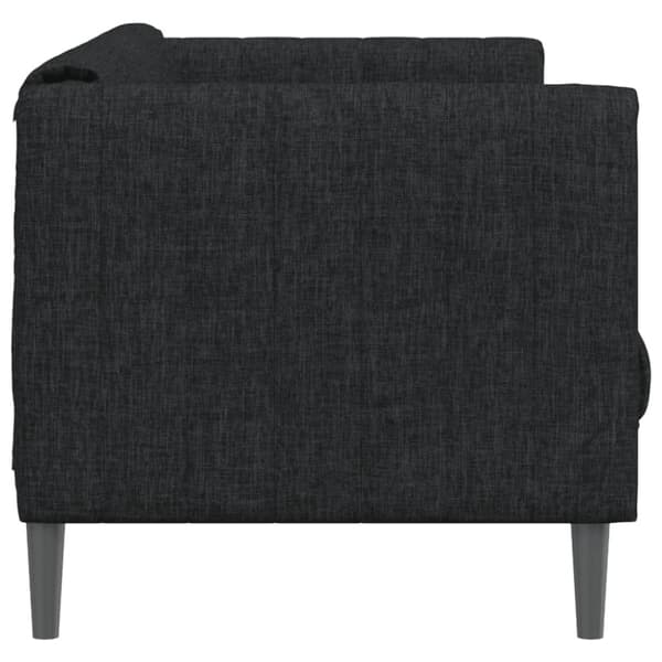 Soffa 3-sits svart tyg