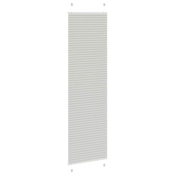 Plisserad persienn ljusgrå 55x200cm tyg bredd 54,4cm polyester