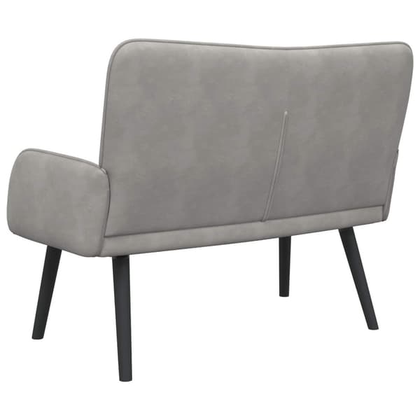 Tvåsitssoffa Ljusgrå 115 x 61 x 87 cm Sammet