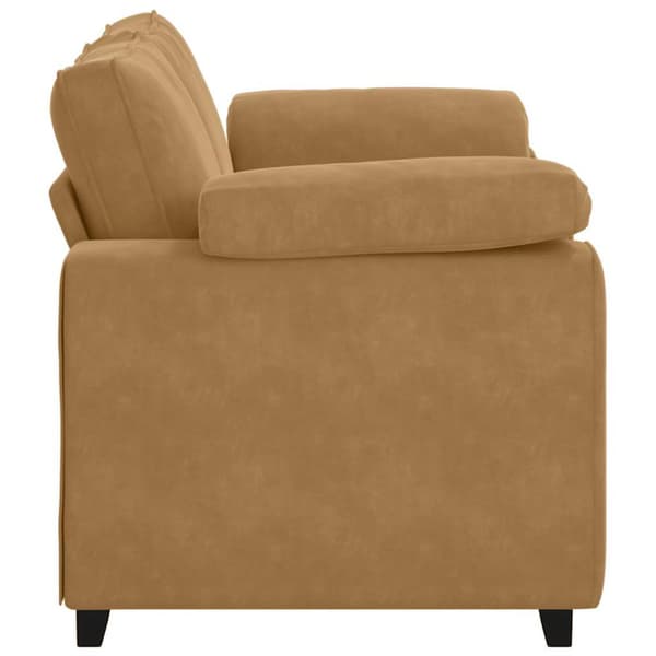 Loveseat soffa brun 160x77x82 cm sammet