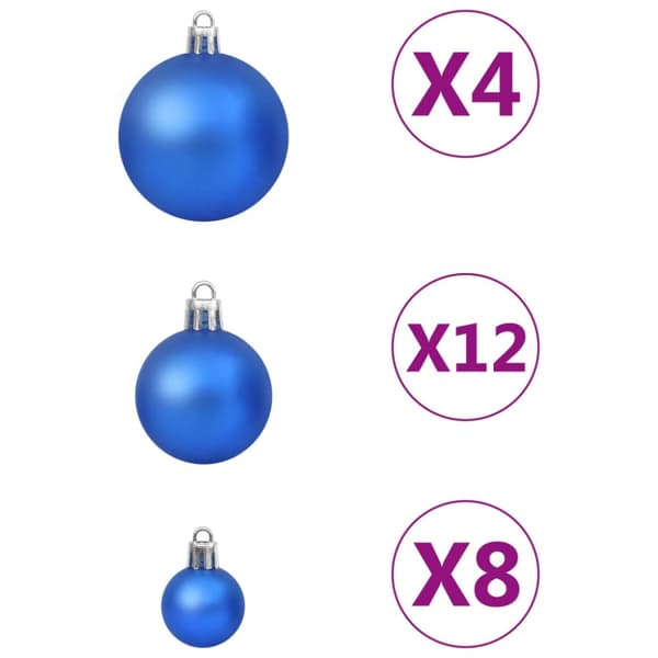 Julgranskulor 100 st blå