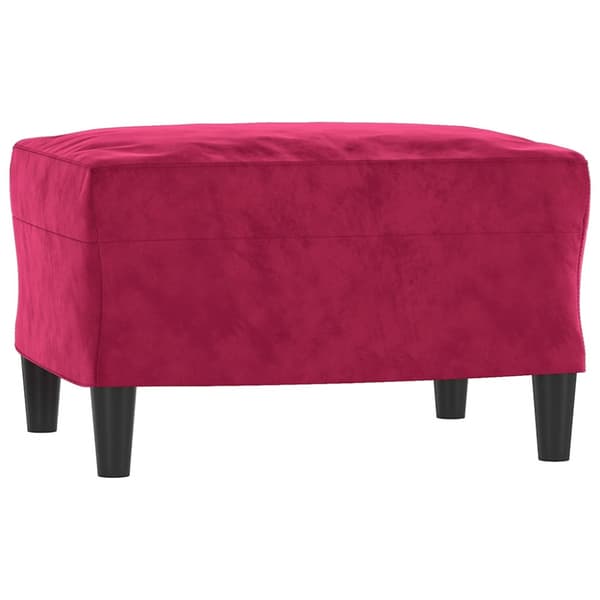 Fotpall vinröd 60x50x41 cm sammet