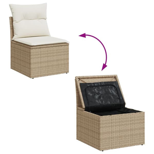 Trädgårdsoffset 4 st Poly rattan