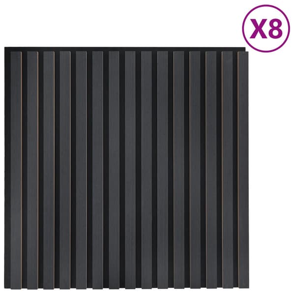Väggpaneler 8 pcs Antracit 60,5 x 60 cm