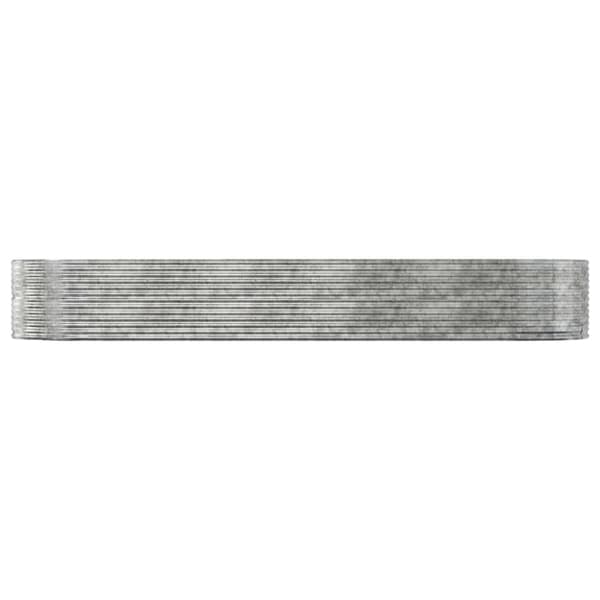 Odlingslåda silver 447x140x68 cm galvaniserat stål