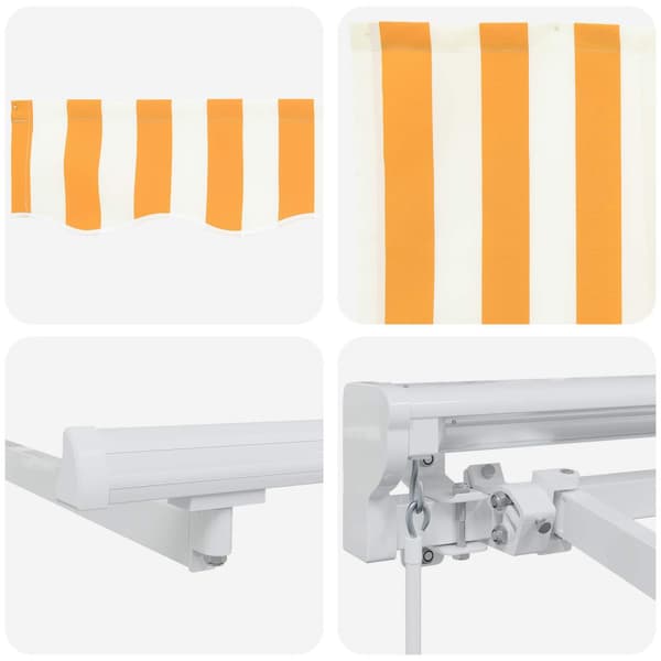 Manuell Utdragbar Markis Orange 5 x 3 m