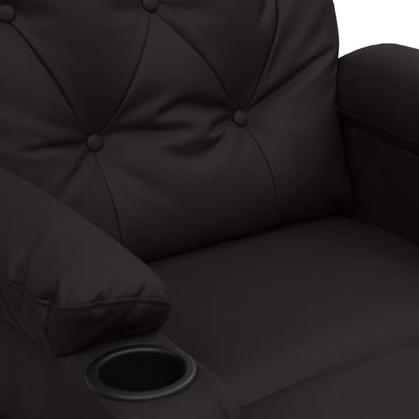 Massagefåtölj svart konstläder