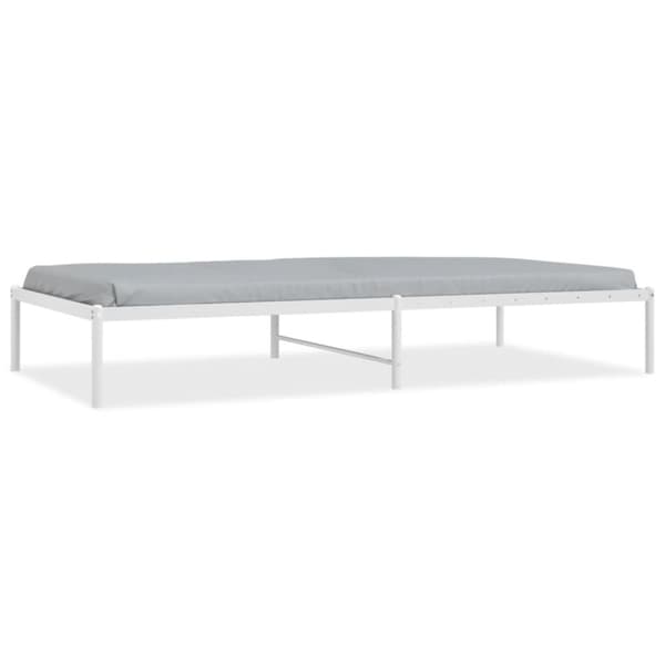 Sängram metall vit 100x200 cm
