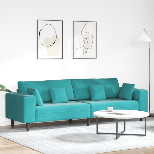 Soffa Turkos 250 x 77 x 76 cm Sammet