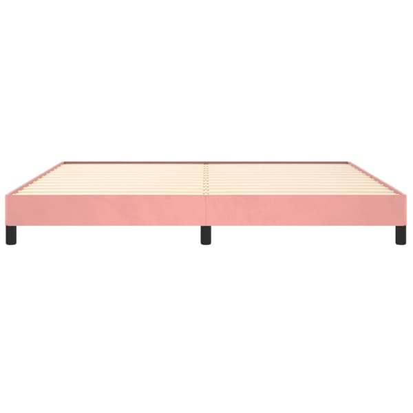 Sängram rosa 200x200 cm sammet