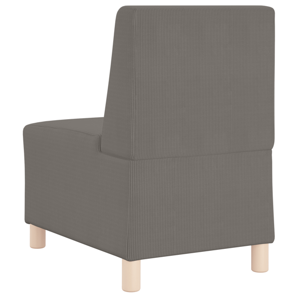 Modulsofa utan armstöd 2 pcs Ljusgrå 55 x 74 x 82 cm