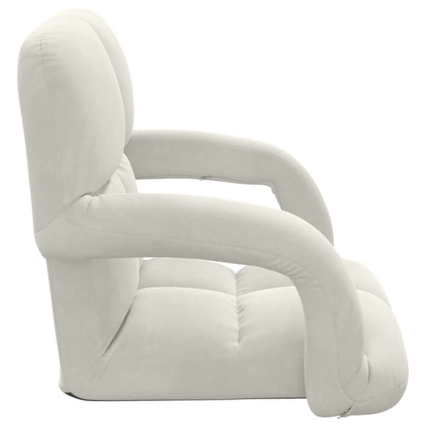 Golvstol Kräm 58 x 62 x 58 cm Sammet