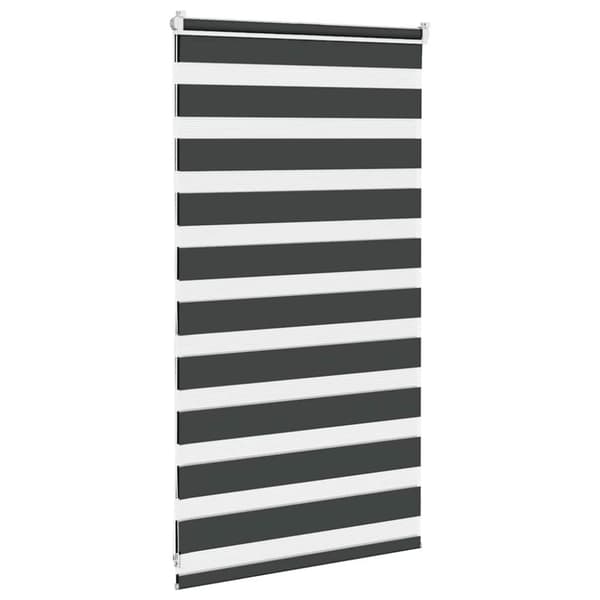 Rullgardin zebra svart 85x100 cm tyg bredd 80,9 cm polyester