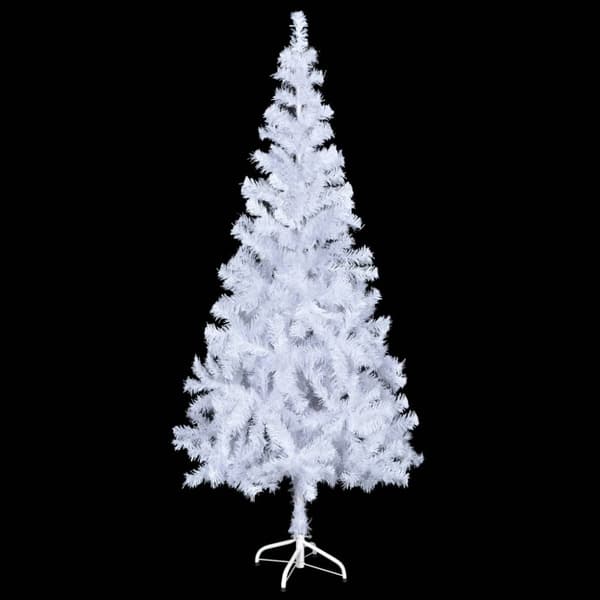 Belyst plastgran med kulor 180 cm 620 grenar