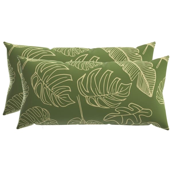 Kuddöverdrag 2 st HEERLEN Bladdesign 40 x 80 cm Polyester
