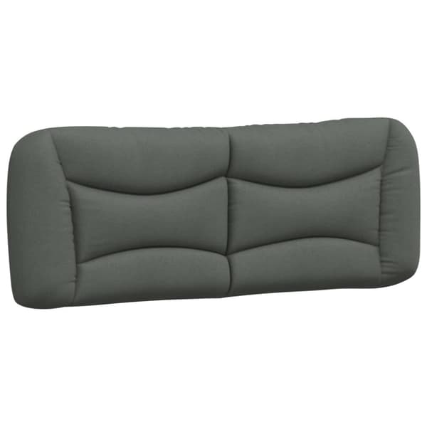 Bed Frame with LED without Mattress "Hvar" Dark Grey 140x190 cm Fabric