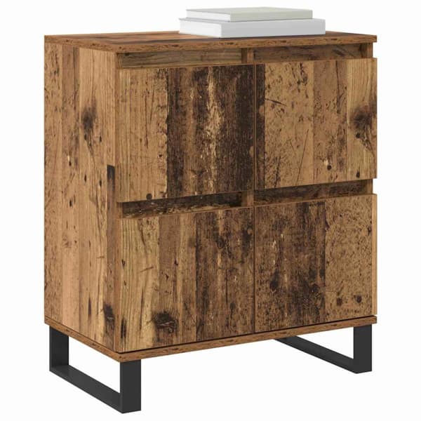 Sideboard 2 pcs Gammalt trä 60 x 35 x 70 cm