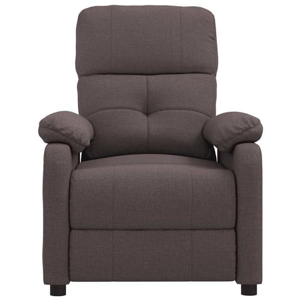 Reclinerfåtölj mörkbrun tyg