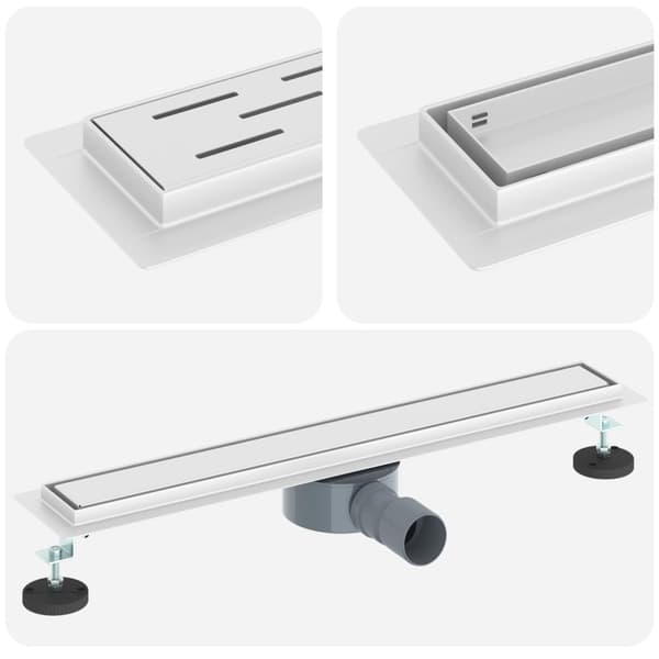 Duschavlopp 2-i-1 med 360° Siphon Silver 60 cm