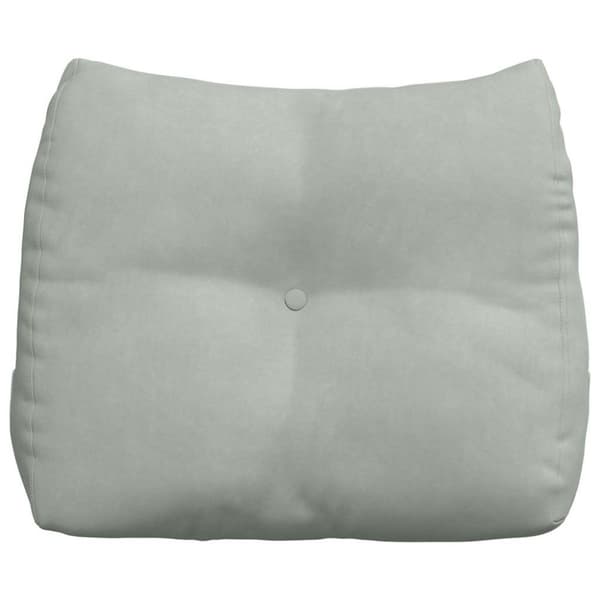 Ryggkudde Ljusgrå 60 x 24 x 50 cm Sammet