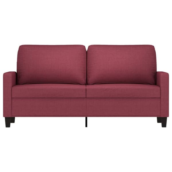 2-sitssoffa vinröd 140 cm tyg