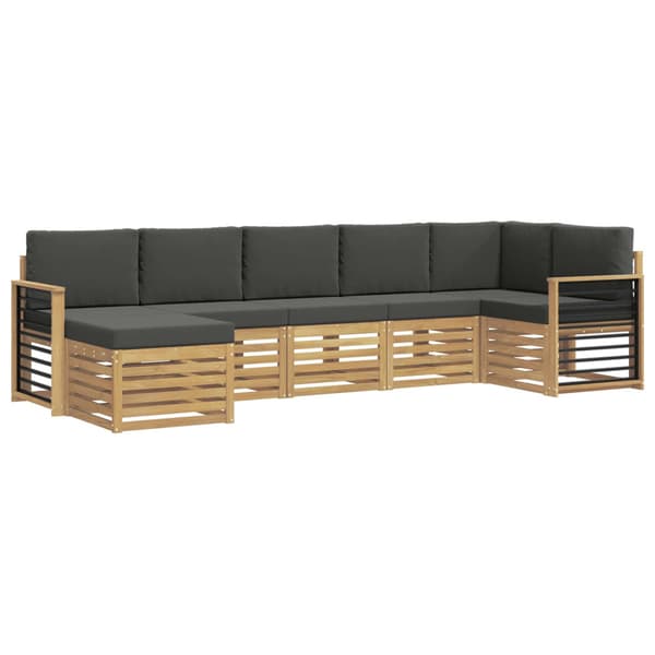 Utomhussoffset 7 pcs Vit och antracit