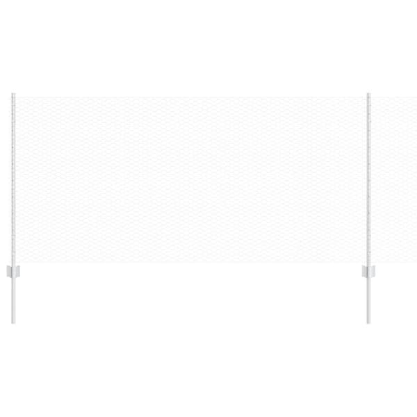 Stängsel med stolpe Silver 1 x 25 m Stål