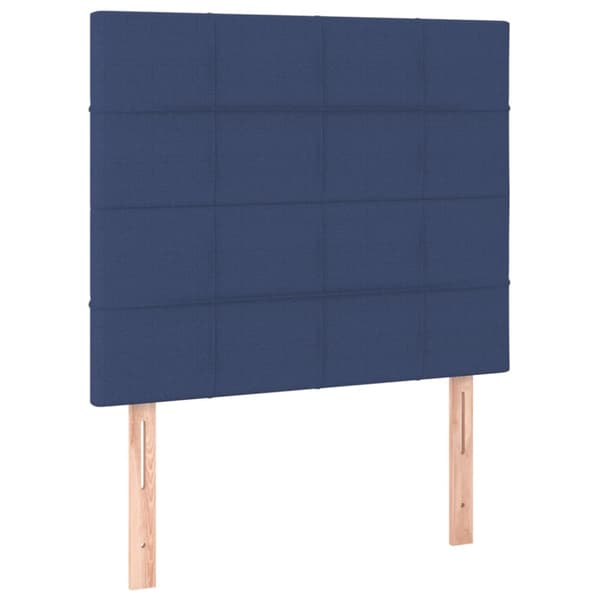 Ramsäng med madrass blå 90x200 cm tyg