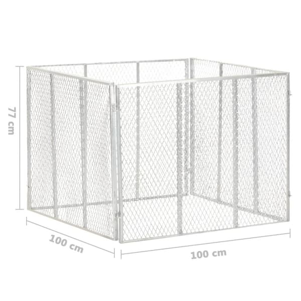 Kompost 100x100x77 cm galvaniserat järn