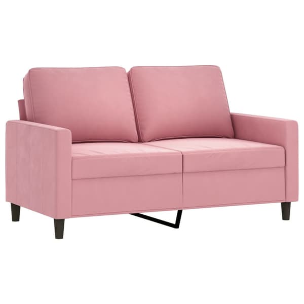 Soffgrupp 4 delar rosa sammet