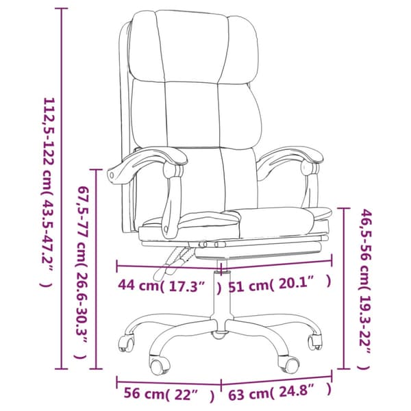 Kontorsstol mörkgrå tyg
