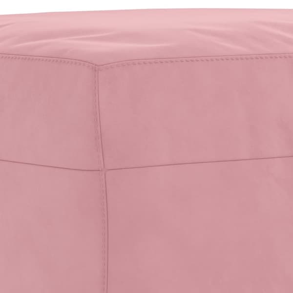 Soffgrupp med dynor 4 delar rosa sammet